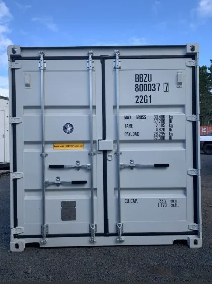 20ft light grey shipping contaainer