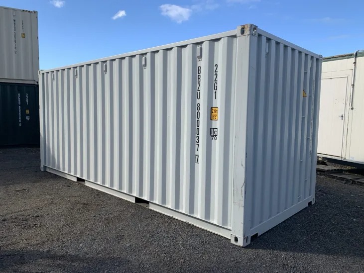 20ft Light Grey One Trip Shipping Container - Image 4