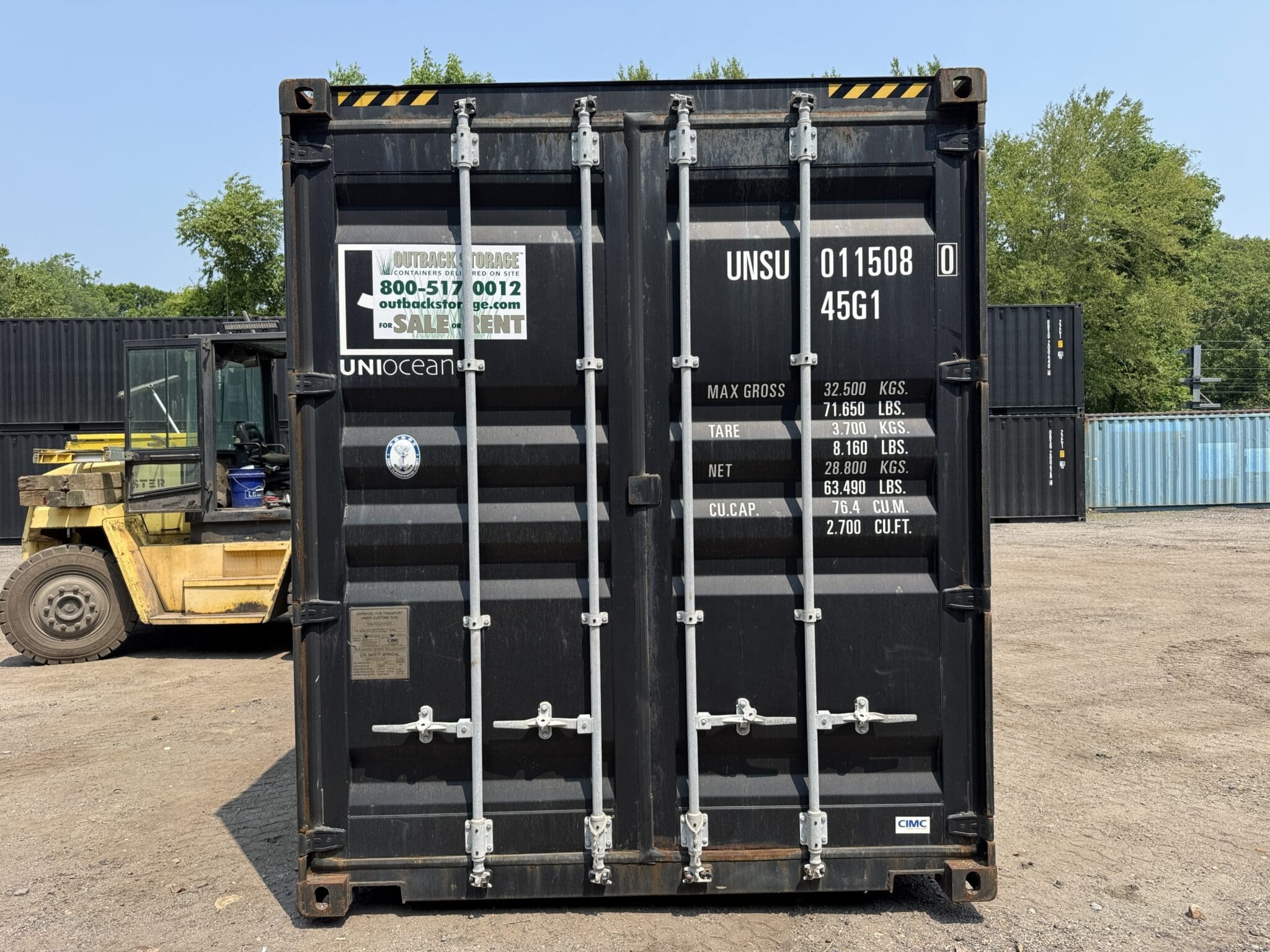 40′ x 8′ x 9.5′ Tall – 2021 *High Cube Shipping/Storage Container – Wind and Watertight – BLACK