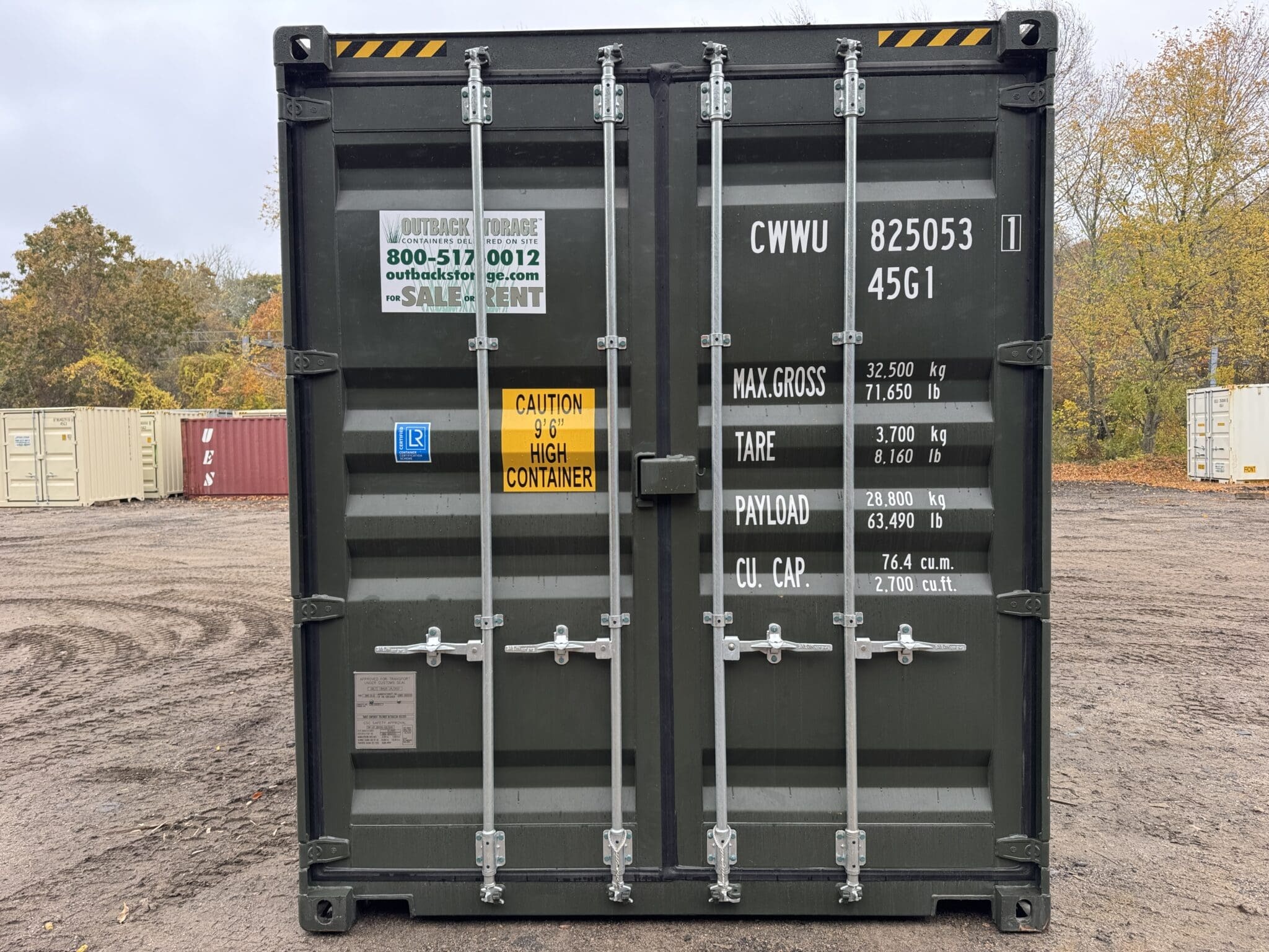 40′ x 8′ x 9.5′ Tall – New *High Cube Shipping/Storage Container – Wind and Watertight-GRAY