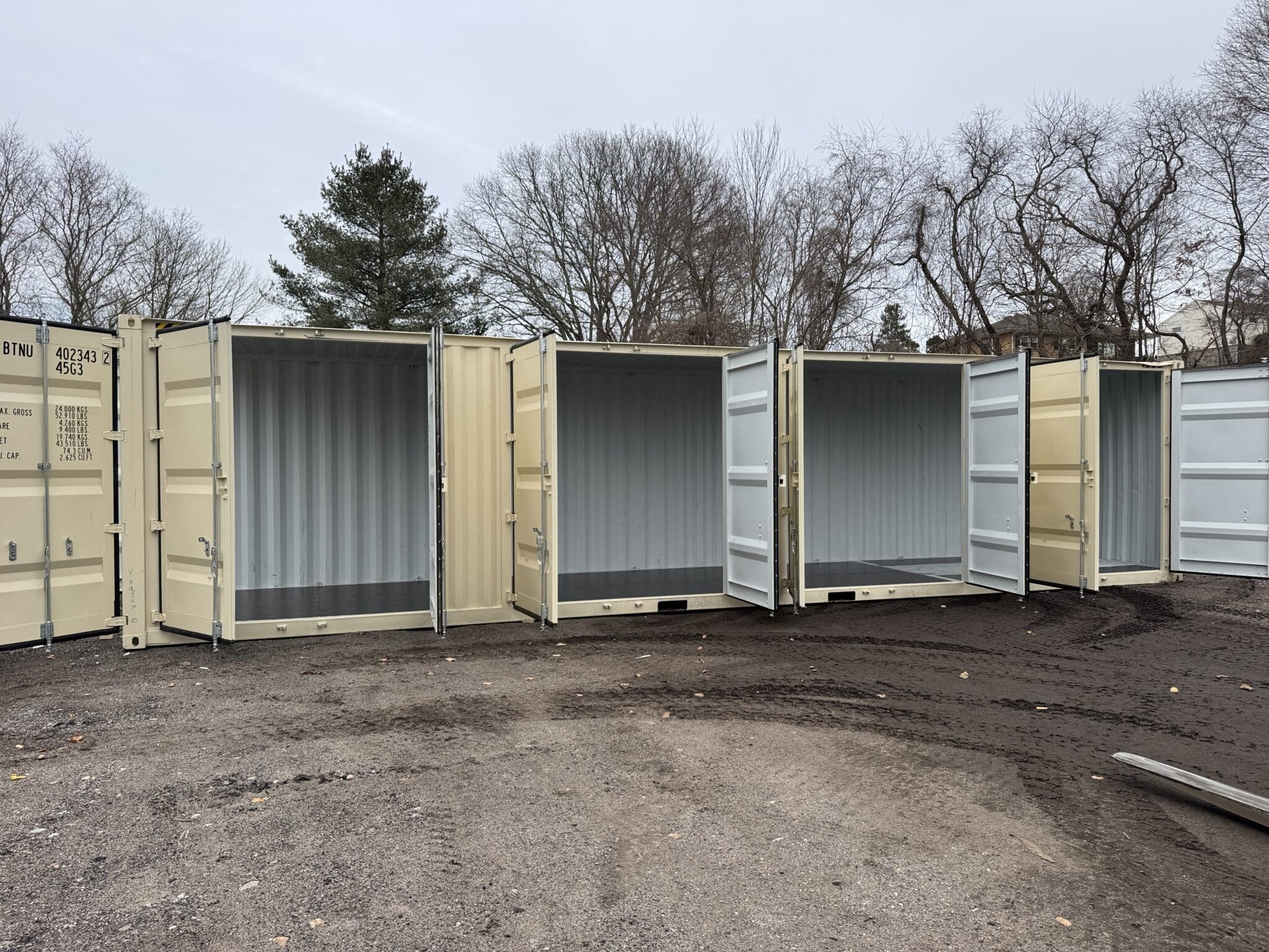 40′ x 8′ x 9.5′ Tall –-New *High Cube**FOUR Side Doors** Shipping/Storage Container – Wind and Watertight –