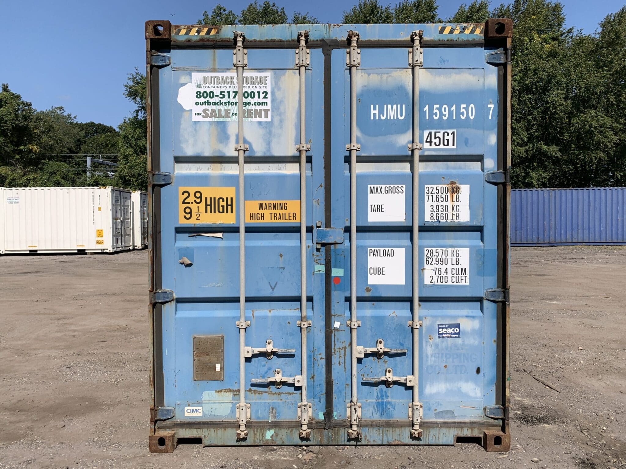 40′ x 8′ x 9.5′ Tall –Used *High Cube* Shipping / Storage Container-Wind and Watertight