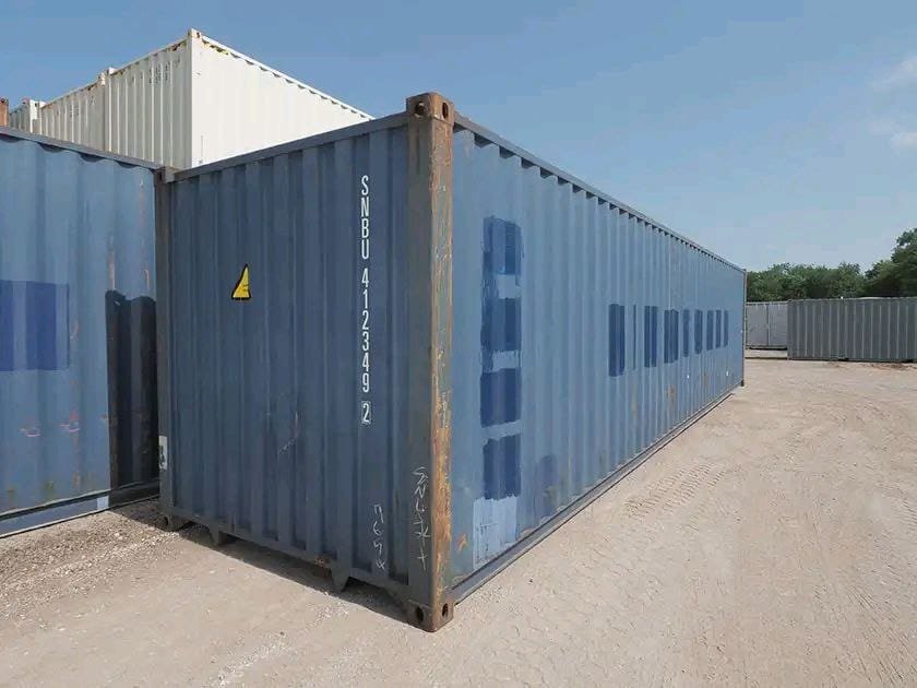 40ft Shipping Container Blue RAL 5013 - Image 3