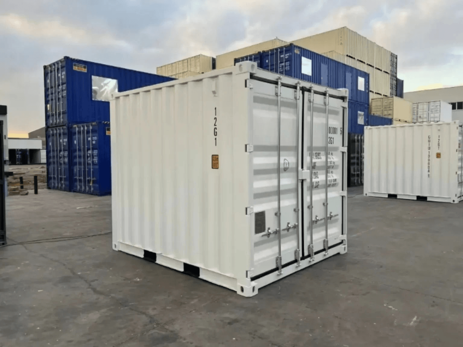 10ft High Cube Shipping Containers White (New)